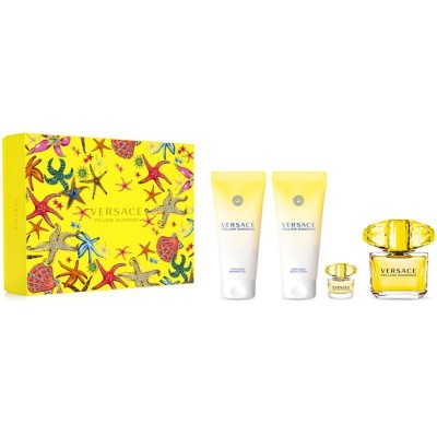 VERSACE Yellow Diamond SET: EDT 90ml + body lotion 100ml + shower gel 100ml + EDT 5ml